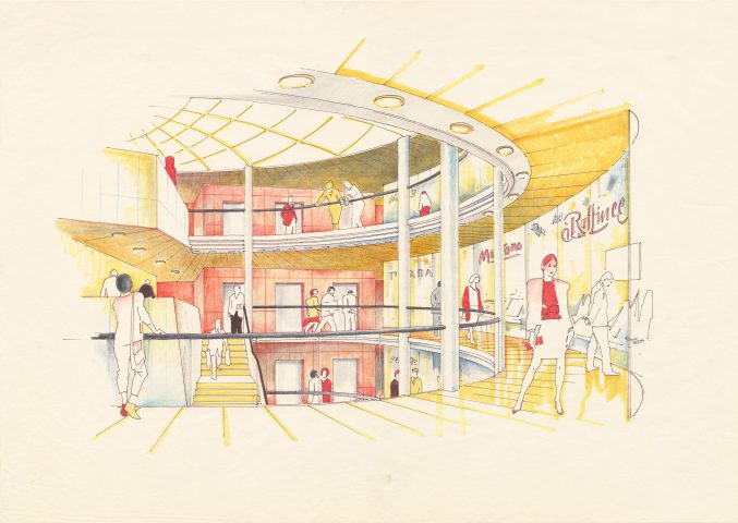 bunte Skizze von Atrium