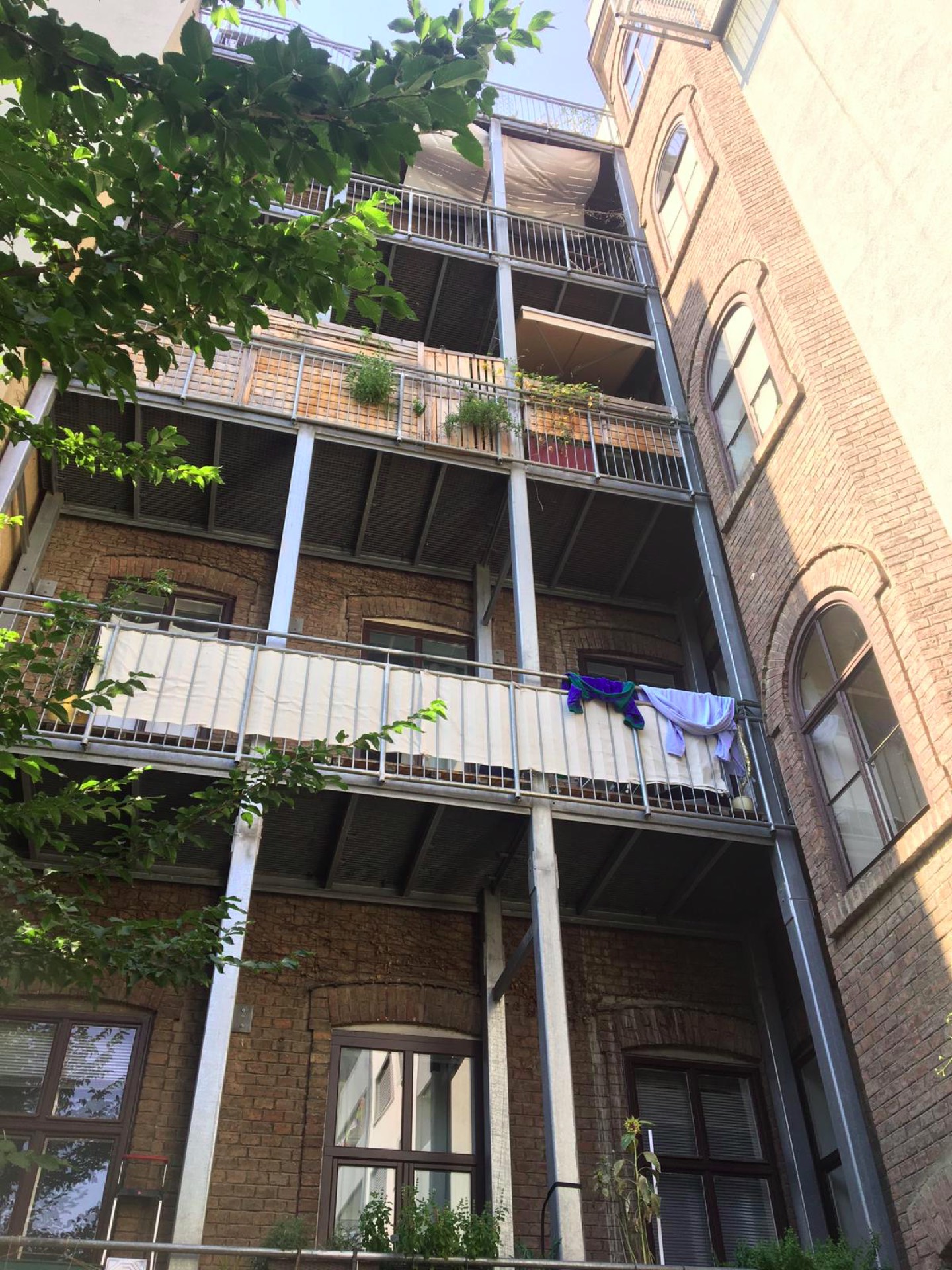 brick house with balcony