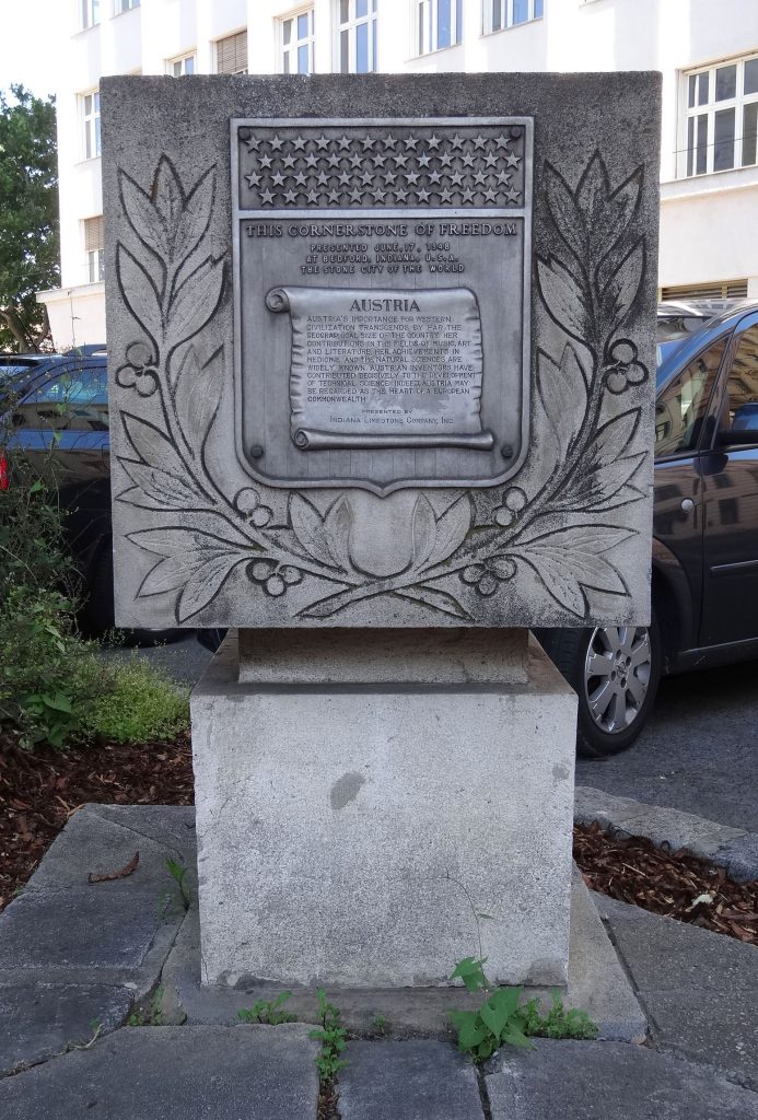 stone cube with inscription