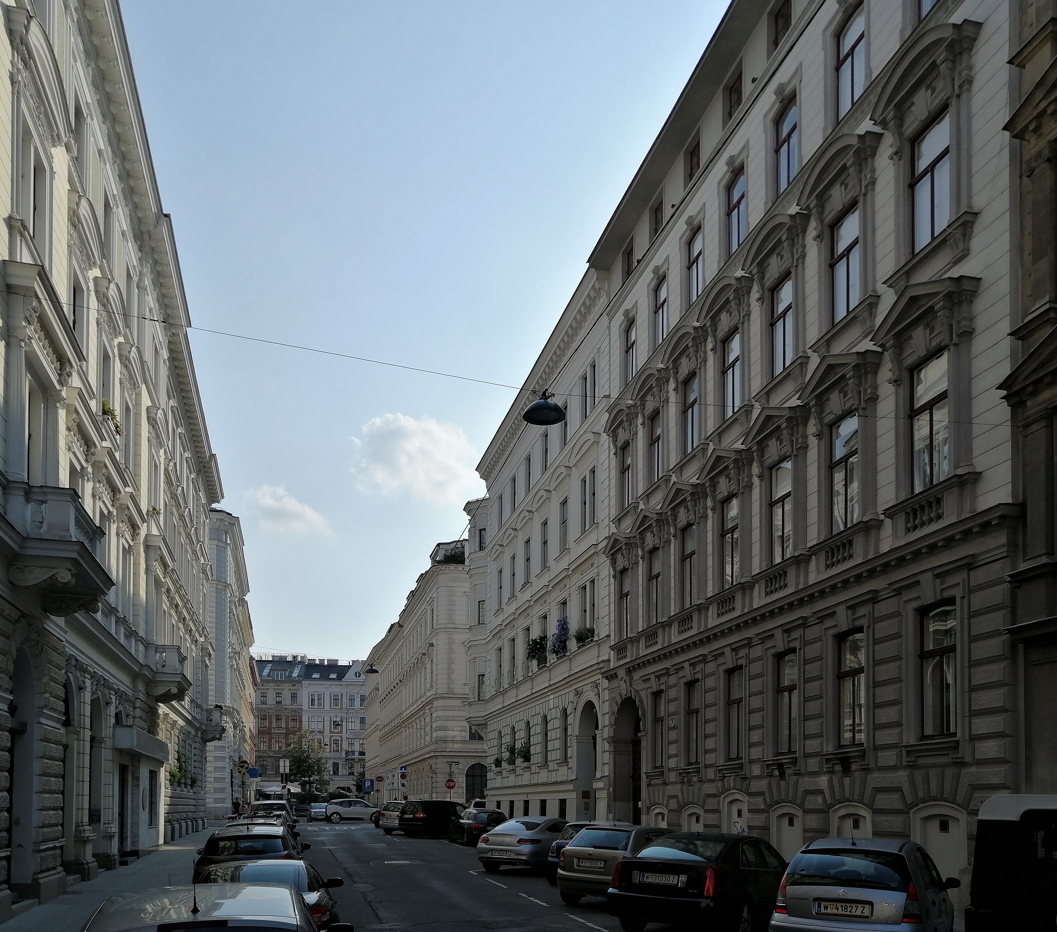 Straße mit Gründerzeithäusern