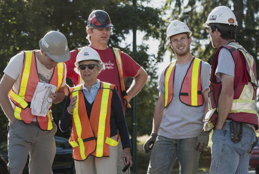 Five men with safety vest