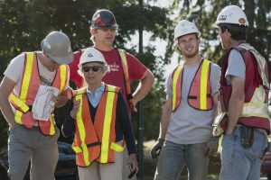 Five men with safety vest