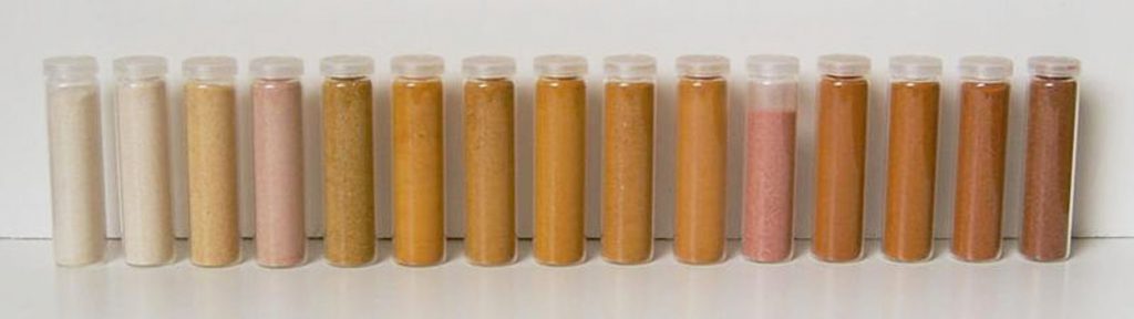 small bottles in different shades of brown