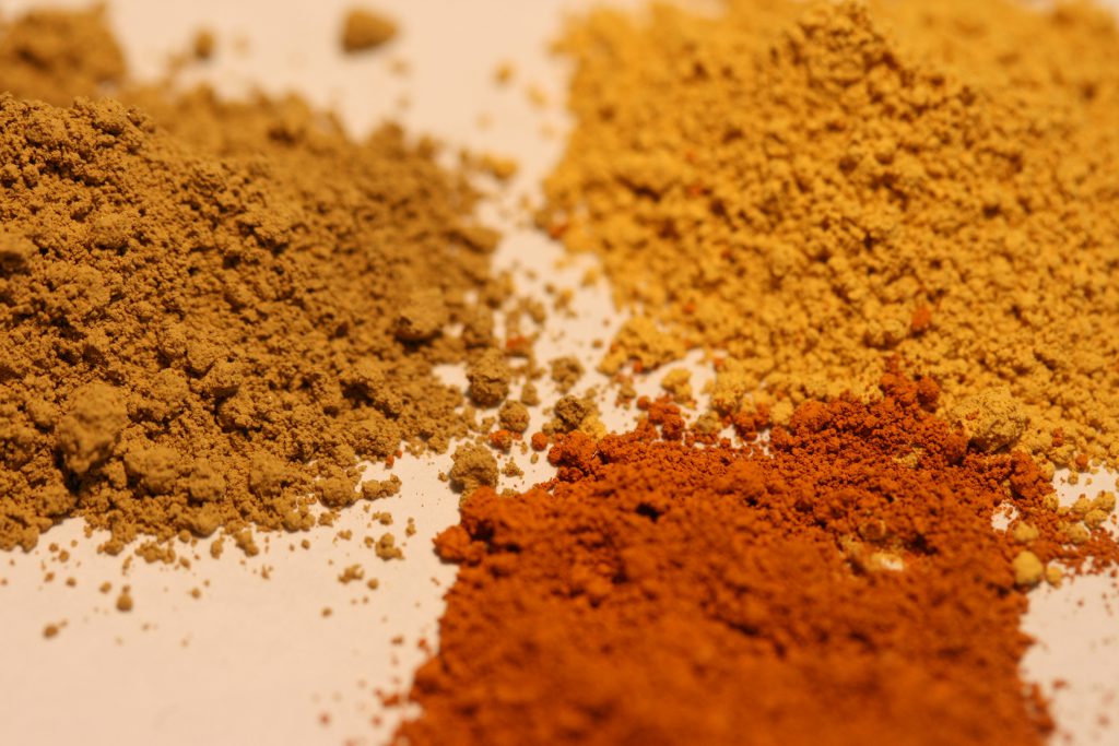 Powder in various shades of brown