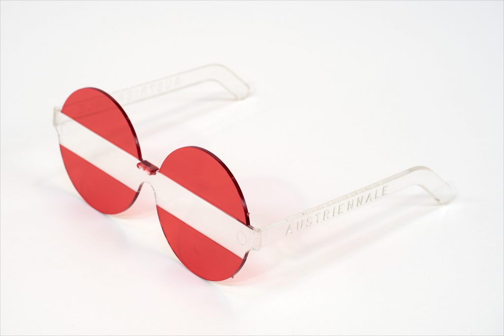 Glasses in red-white-red
