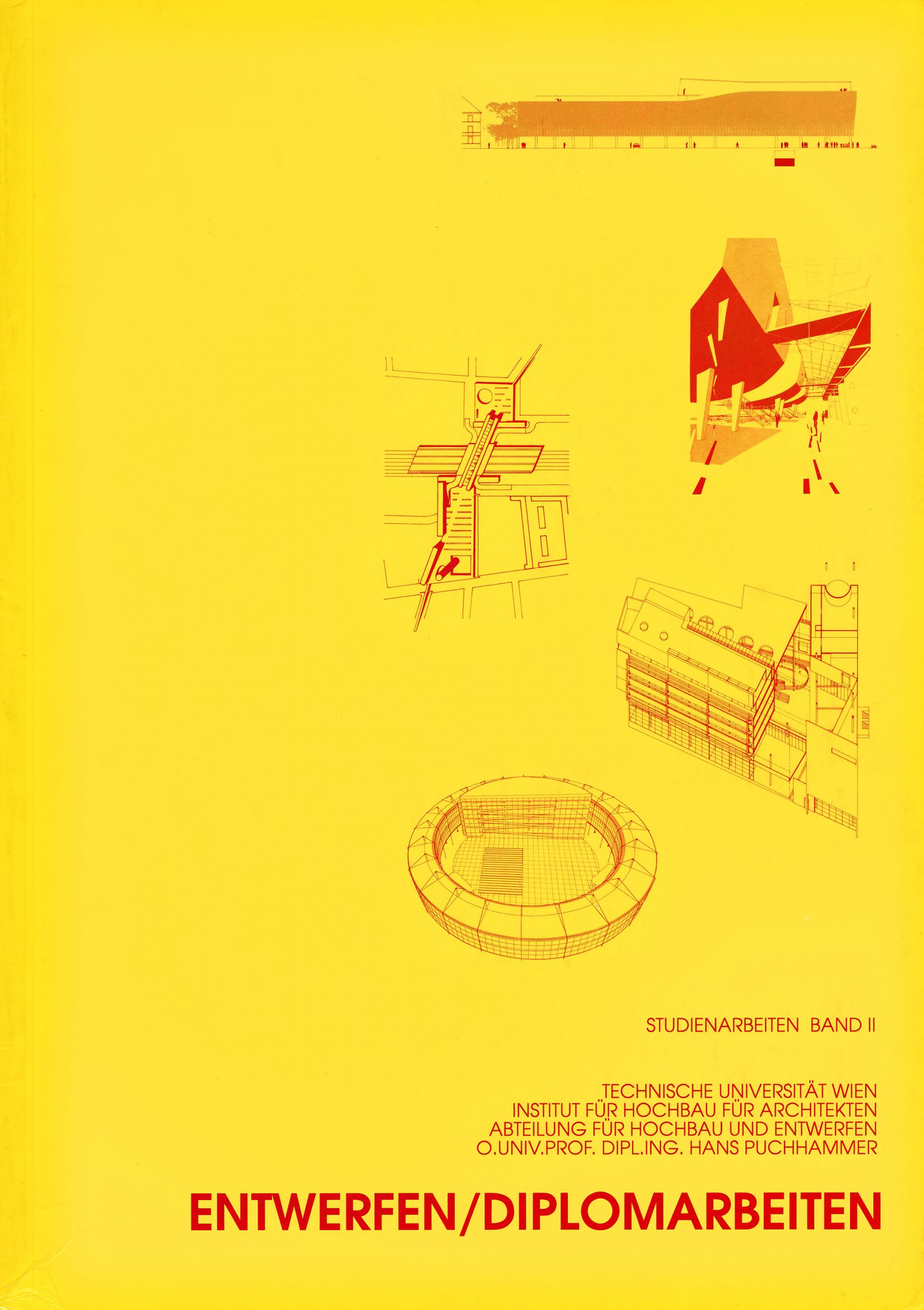 yellow book cover with red sketches