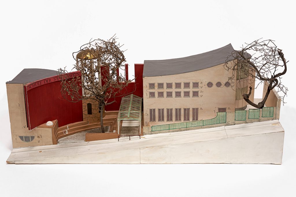 Architectural model of a school