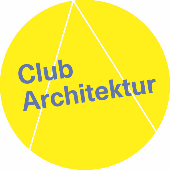 gelber Kreis mit der Schrift Club Architektur darin