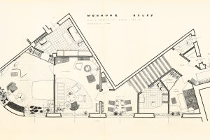 Architekturskizze mit Schriftzug 
